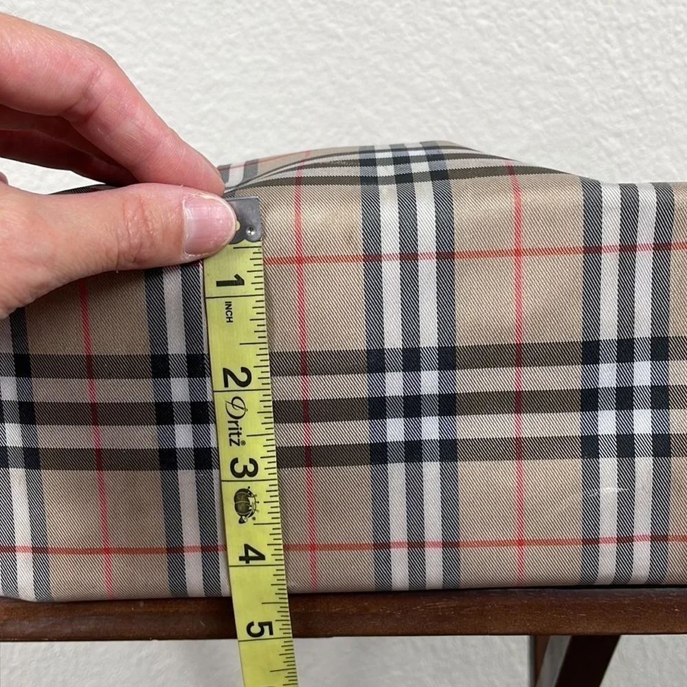 Burberry London Nylon Tote Bag Nova Check Haymarket Beige Tan Shopper Minimalist - Picture 11 of 15